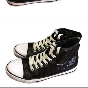 CHUXHI Sequin Blingy High Top Sneakers 8.5
